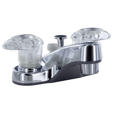 VALTERRA BATHROOM DIVERTER FAUCET, 4IN, 2 LEVER, 1/4 TURN, PLASTIC, CHROME PF222341